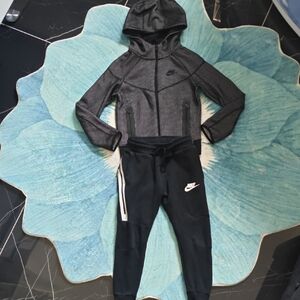 Nike Tech  Black and Gray boys Tracksuit